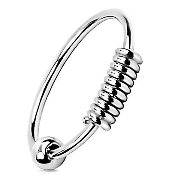 Piercing Ring 925 Sterling Silber dünn (Ball Closure) Hoop Nasenring für Damen und Girls