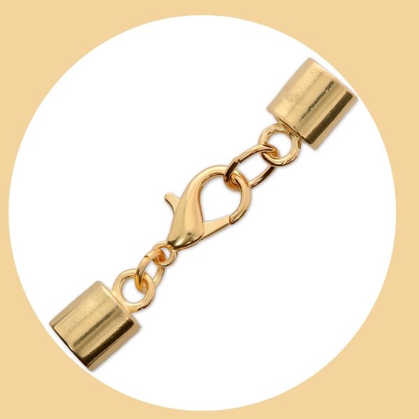Halskette Edelstahl/18k vergoldet personalisiert mit ein Kreuz und mit Karabinerverschluss