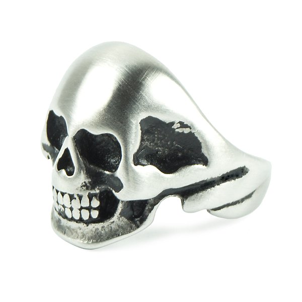 Rocker Edelstahl Unisex-Ring: Unique Skull Design Crafted in Germany