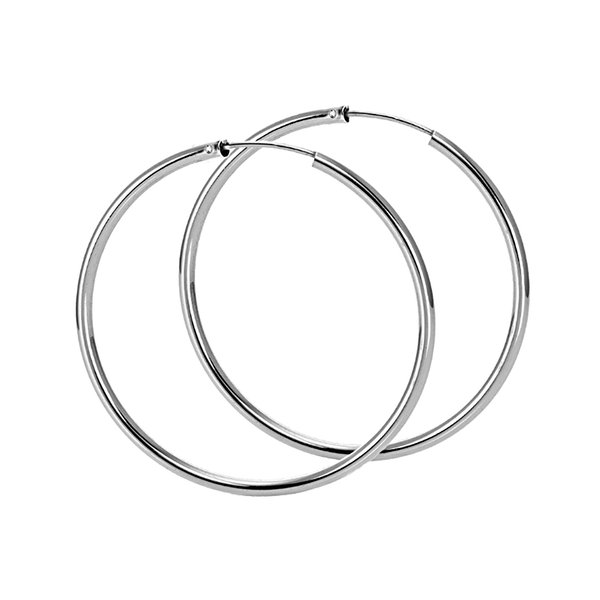 Creolen Sterling Silber 925 Ohrringe Flexibel in Diverse Durchmesser für Damen und Girls d=1.5 mm
