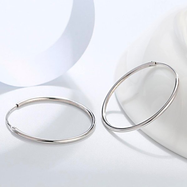 Creolen Sterling Silber 925 Ohrringe Flexibel in Diverse Durchmesser für Damen und Girls d=1.5 mm