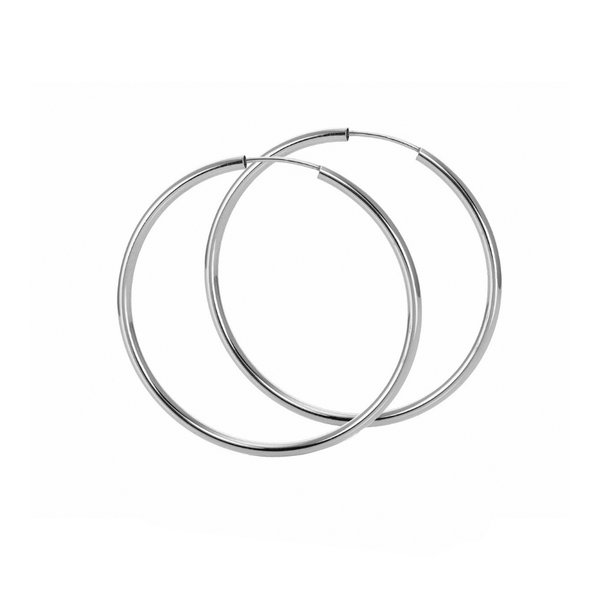 Creolen Sterling Silber 925 Ohrringe Flexibel in Diverse Durchmesser für Damen und Girls d=2.0 mm