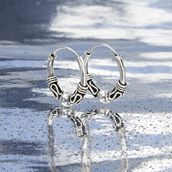Gotische Creolen Ohrringe aus Sterling Silber 925 für Damen Herren und Girls