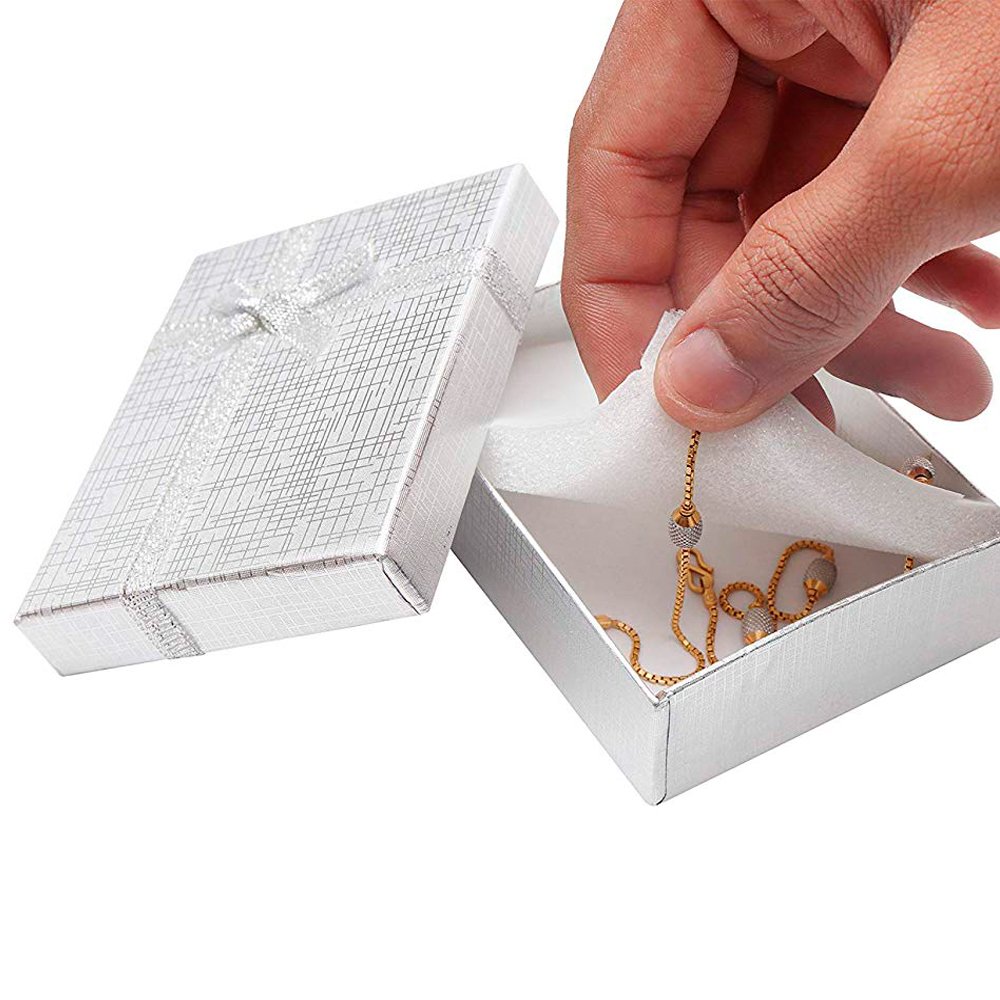 12 Set Ring Halskette Ohrring Pappkarton Accss Geschenkbox Hochzeitsbevorzugung 