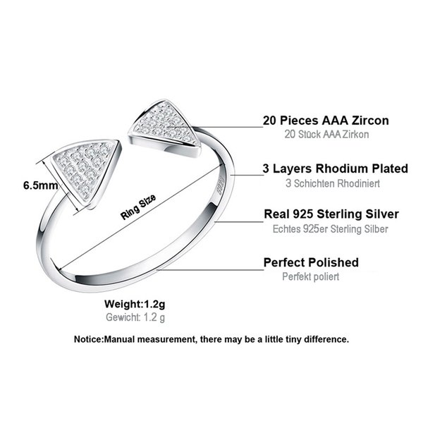 Damen Verlobung Trauung Partnerschaft Silberring Ring 925 Sterling Silber mit 3A Zirkonia Stein
