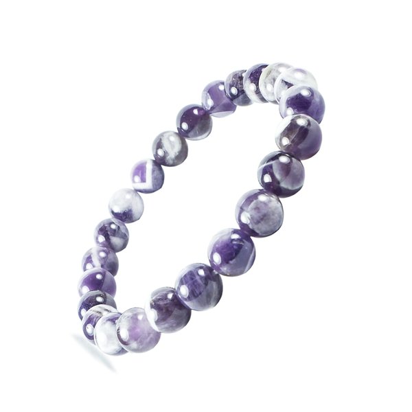 Amethyst Bracelet, a Stone of Courage in Stunning Purple-White Elegance