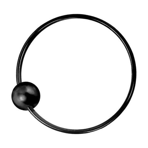 Piercing Ring 925 Sterling Silber in schwarz Rhodiniert dünn Hoop für Damen Herren und Girls